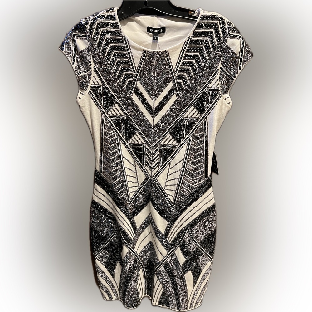 White Sequin Dress